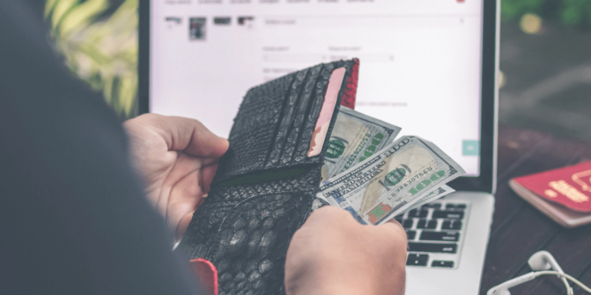 A wallet with money notes